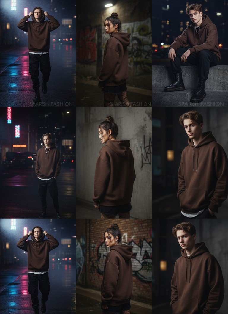 The Dark Aesthetic Brown Hoodie - Gen Z Street Style Essential Highlights the aesthetic a Premium | - Image 6