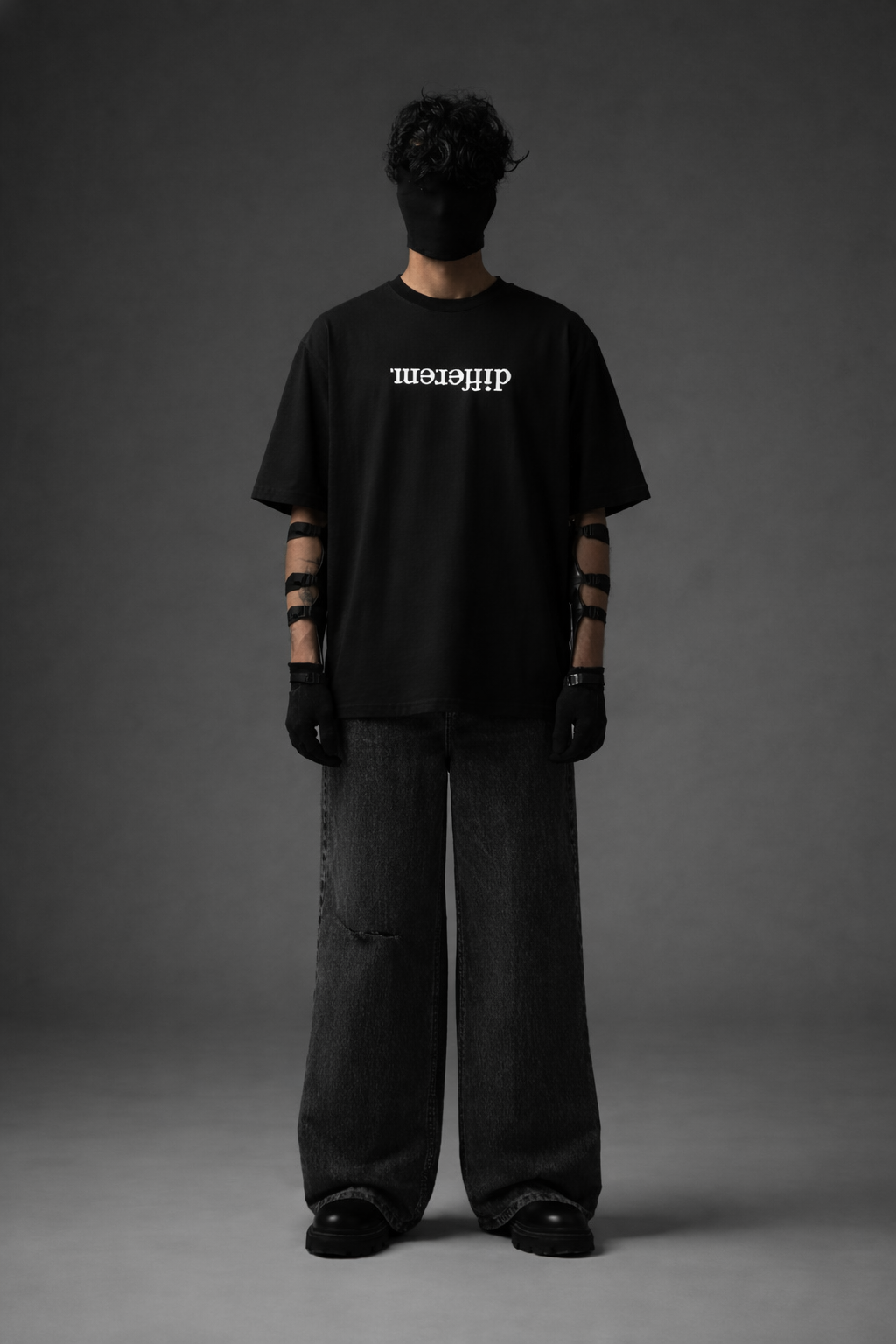 Different. Gothic Back Print Oversized T-Shirt for Men & Women - Image 5