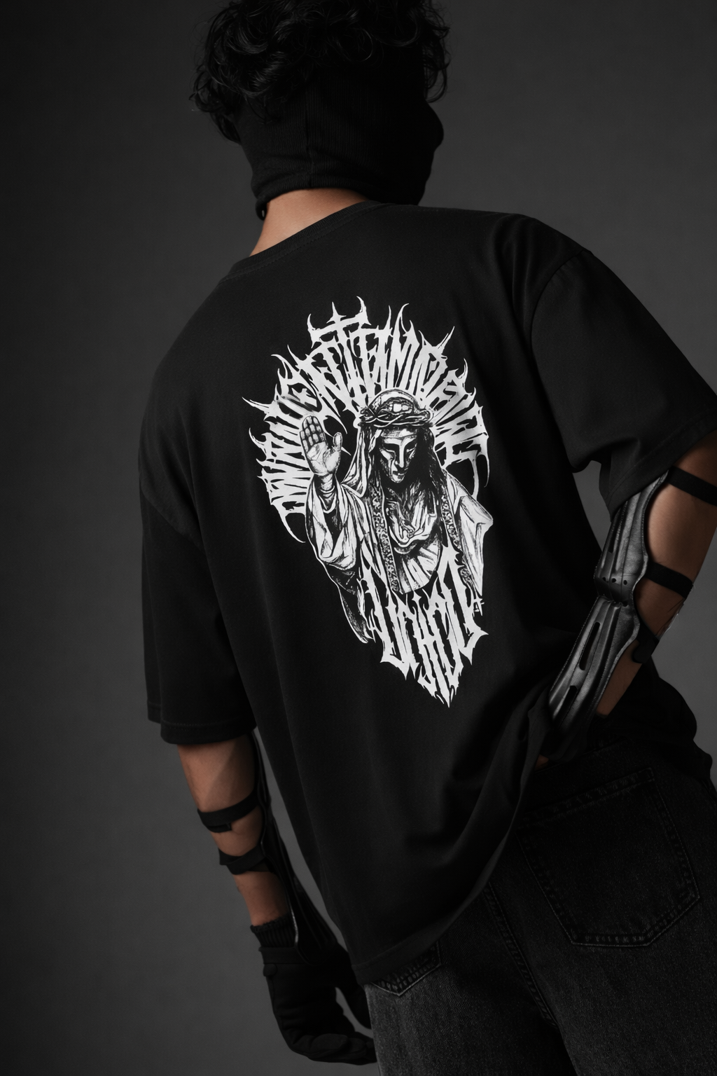 Different. Gothic Back Print Oversized T-Shirt for Men & Women